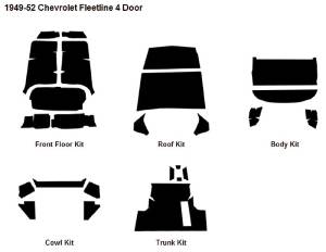 49-52 FLEETLINE 4-DOOR SEDAN ACOUSTI-SHIELD KIT Photo Main