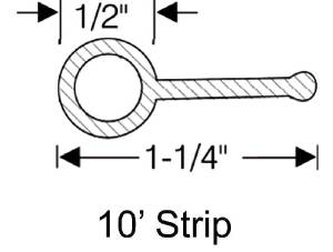 ANTI-SQUEAK GASKET (BEADED) FOR RUNNING BOARD TO APRON (10 FEET) Photo Main