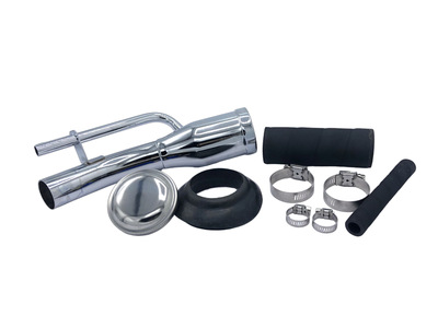 Gas Filler Kit With Hoses, Clamps, Neck , Cap And Grommet - Chrome Photo Main