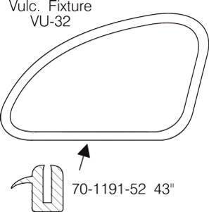 QUARTER WINDOW RUBBER -BUSINESS COUPE Photo Main