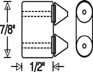 DOOR BUMPER -2 PRONGS, 1/2" TALL Photo Main
