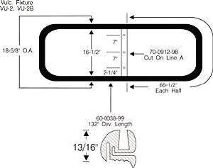 WINDSHIELD RUBBER -STYLELINE DELUXE W/ MOULDING Photo Main