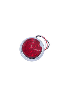 Tail-Light, Flush Mount Red Lens With Chrome Housing Photo Main