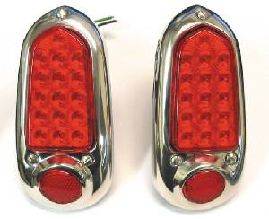 Tail Light Assembly - Stainless Steel - Led. All (Except Sedan Delivery And Wagon) 12 Volt Photo Main