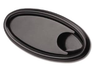 Door Handles, Interior -Black, Billet Aluminum Oval Photo Main