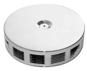 Air Cleaner, Chrome 14" X 3" Louvered Style  -Paper Element and Dominator Base Photo Main