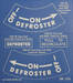Chevrolet Parts -  Heater Decal - "On-Off" Defroster (On Heater)