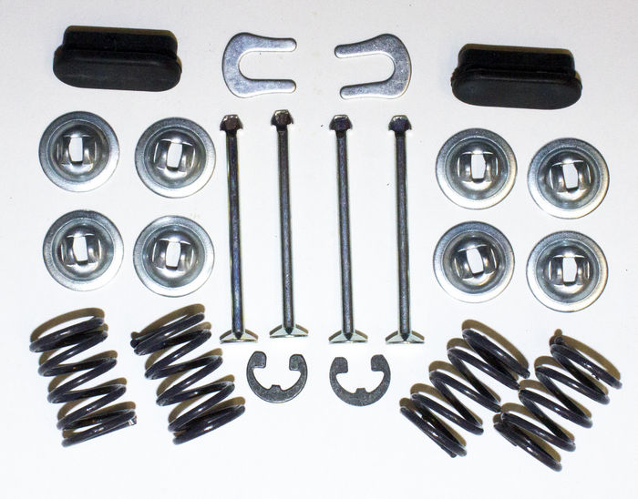 Chevy Parts » Brake Shoe Hold Down Kit, For 2 Wheels (16 Pieces)