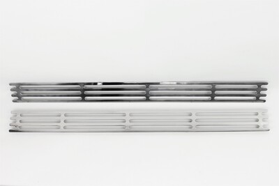 Chevrolet Car Hood Side Mouldings - Laser Cut (Gangster Grille) Polished Stainless (Pair) Photo Main