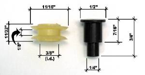 Chevrolet Car Window Regulator Roller And Rivet For Slot In Window Channel Photo Main