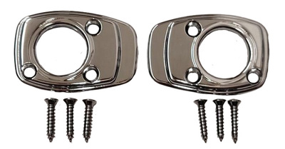 Chevrolet Car Door Handle -Chrome Plates Under Exterior Handle Including Screws 1947-48 Photo Main