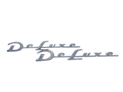Chevrolet Car Fender Script "Deluxe" Rear (Superior Quality) Photo Main