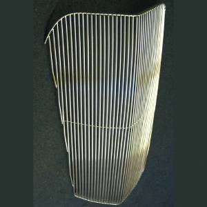 Chevrolet Car Grille. Billet Aluminum With Narrow Spacing (1/4"). Polished Bars (Face Only) Photo Main