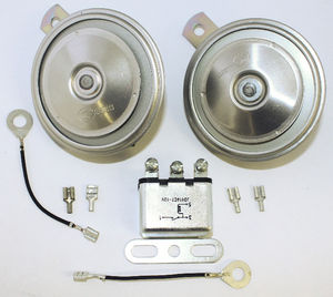Horns With Relay - Pair, 12 Volt Photo Main