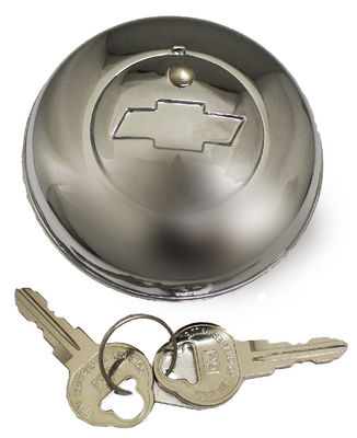 Chevrolet Gas Cap Locking With Bowtie. Inside Flange. Cars 37-52 Trucks 38-57 Photo Main