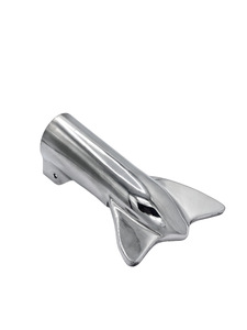 Chevrolet Exhaust Extension. Repro Of Original Right Side Whale Tail Shape (Chrome) With Clamp Photo Main