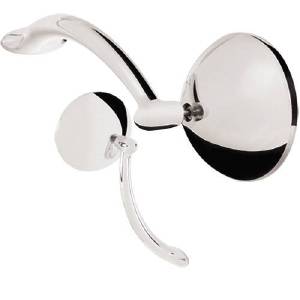 Rear View Mirror, Side Mirrors -3" Offset Round Billet Profile Mirror Kit Photo Main