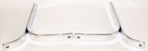 Chevrolet Bumper Bracket - Front "Y" Style, Polished Alloy. Fits Briz Contoured Truck Bumper Photo Main