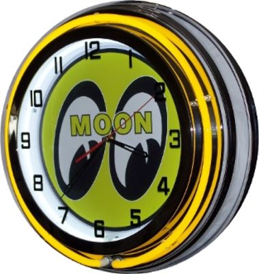 時計 GARAGE B MOONEYES@ NEON WALL CLOCK Vintage Garage Neon Clock: 101 Point Neon And Electrical