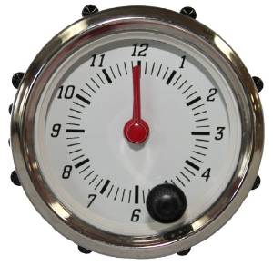 Instrument Gauges - Clock, White Face. 2-1/16" Dia Photo Main