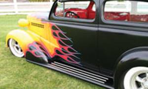 Custom Running Board Strips - Polished Stainless Steel. Set Of 6, (2) 48-3/4" & (4) 47" Lengths With Round Ends Photo Main
