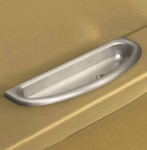 Door Pull Kit, Brushed Billet Aluminum Crescent Oval Armrest Photo Main