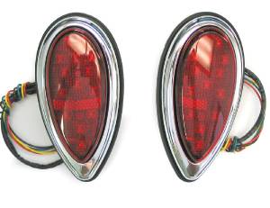 Tail Light, Led Tear Drop (38-39 Ford) Flush Rear Mount 12 Volt With Seal Photo Main