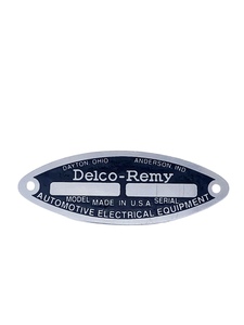 Chevrolet Tag - "Delco Remy" Starter, Generator and Distributor Photo Main