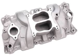 Intake Manifold -Satin Cyclone, Chevy Small Block (Non Egr) Photo Main