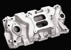 Chevrolet Intake Manifold -Satin Cyclone+Plus, Chevy Small Block (Non Egr) Photo Main