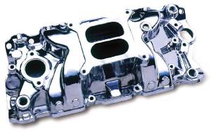 Chevrolet Intake Manifold -Polished Typhoon, Chevy Small Block (Non Egr) Photo Main