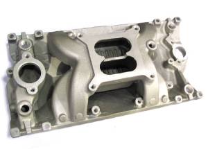 Intake Manifold -Satin Crosswind, Chevy Small Block (Non Egr) Photo Main