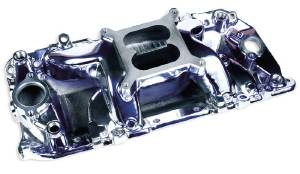 Intake Manifold -Polished Crosswind Manifold, Chevy Big Block (Oval Ports) Photo Main