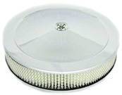 Air Cleaner, Stainless Steel 14" X 3" Muscle Car Style -Paper Element and Hi-Lip Base Photo Main