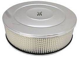 Air Cleaner, Chrome 14" X 4" Performance Style -Paper Element & Flat Base Photo Main