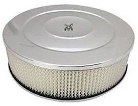 Air Cleaner, Chrome 14" X 4" Performance Style -Paper Element and Hi-Lip Base Photo Main