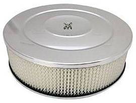 Air Cleaner, Chrome 14" X 4" Performance Style -Paper Element and Off-Set Base Photo Main