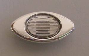 Interior Light, Universal With Polished Finish Billet Bezel. Clear Lens Photo Main