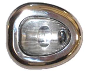 Interior Light -Single Dome, Universal With Polished Bezel and Clear Lens Photo Main