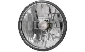 Headlight, Clear Glass With Diamond Cut Reflector 12v 7 inch (Adjure) Photo Main