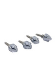  Parts -  Chrome Bullet Wing Nut License Fastener