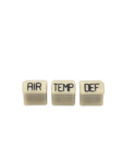 Chevrolet Parts -  Chevrolet Car Heater Knobs - Temp, Defrost and Air. Ivory (3 Pieces)