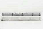 Chevrolet Parts -  Chevrolet Car Hood Side Mouldings - Laser Cut (Gangster Grille) Polished Stainless (Pair)