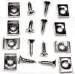 Chevrolet Parts -  Chevrolet Retainer and Screw Set -Hood To Cowl (Set Of 6 Or 8)
