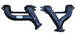 Chevrolet Parts -  Chevrolet Headers, Tube -Fits 216ci, 235ci and 261ci Chevy 6 Cylinder. Black Painted Finish With Flanges