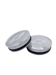 Chevrolet Parts -  Chevrolet Truck Bed Caps - Aluminum With Bowtie. Plugs Bedside Hole (Polished Aluminum). 1-19/32" I.D.
