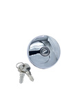 Chevrolet Parts -  Chevrolet Gas Cap Locking, Chrome (Not Original) Inside Flange (28-52 Cars, 38-57 Trucks)