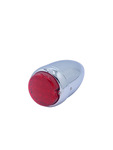  Parts -  Truck Led Tail Light Assembly Right (3" Round) Chrome Housing Red 12 Volt