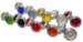 Chevrolet Parts -  Chevrolet License Plate Fastener - Jewel Glass Reflector (Red, Green, Blue, Amber, Burnt Orange, Purple, Clear, Light Blue, Yellow, Rainbow)