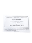 Chevrolet Parts -  Chevrolet Car Radio Manual - 6 Tube Push Button